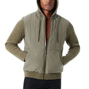 Bass Outdoor Full Zip Hoodie Sweater Jacket in Deep Lichen Green size Small NWT